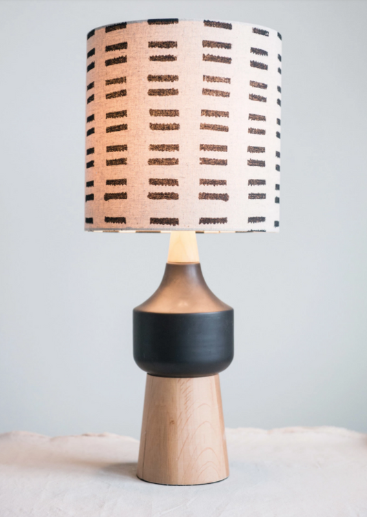 African Mudcloth Lamp