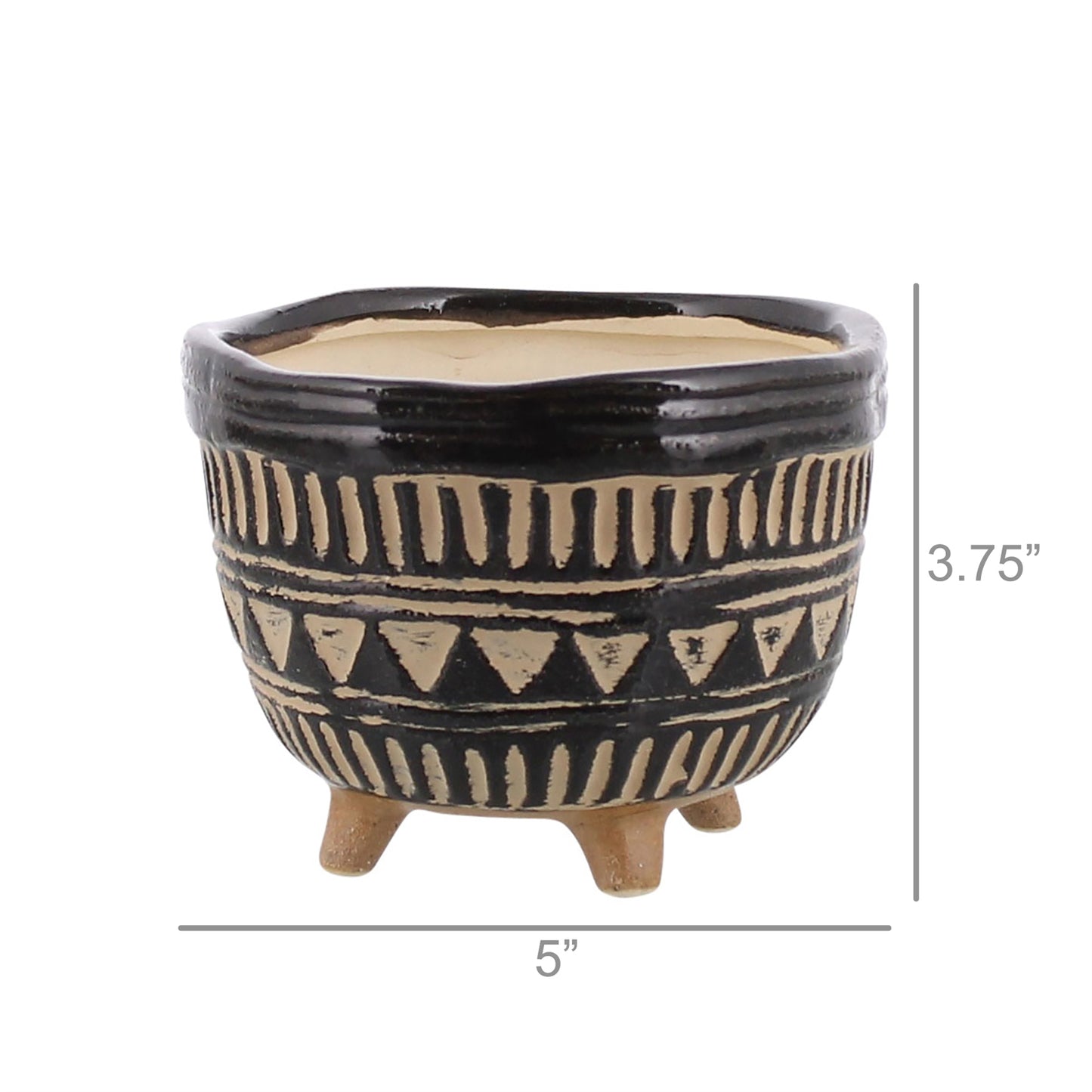 Egyptian Pyramid Hand Painted Bowls/Vases Small