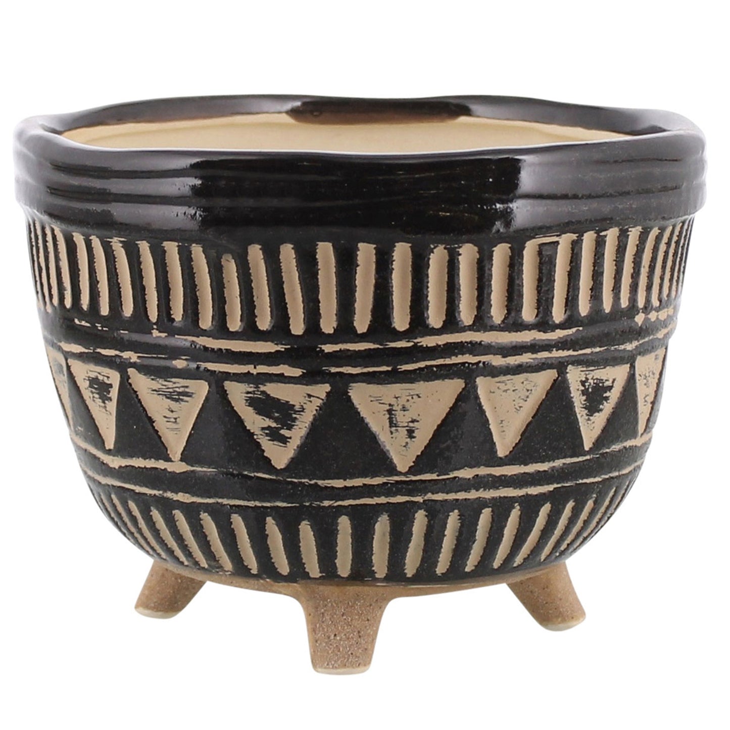 Egyptian Pyramid Hand Painted Bowls/Vases Small