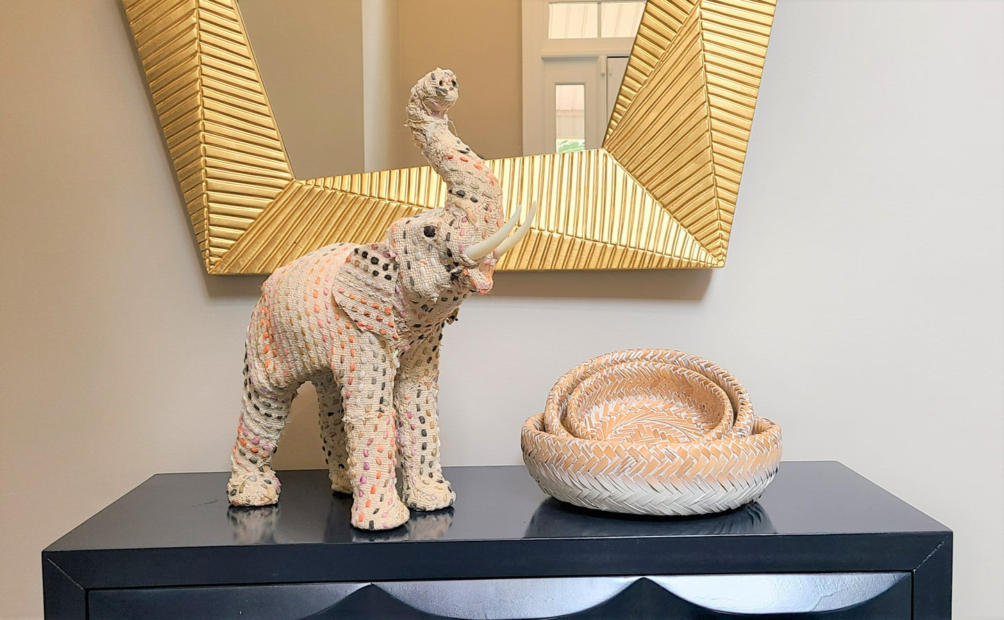 Woven Multi-Color Elephant - Large