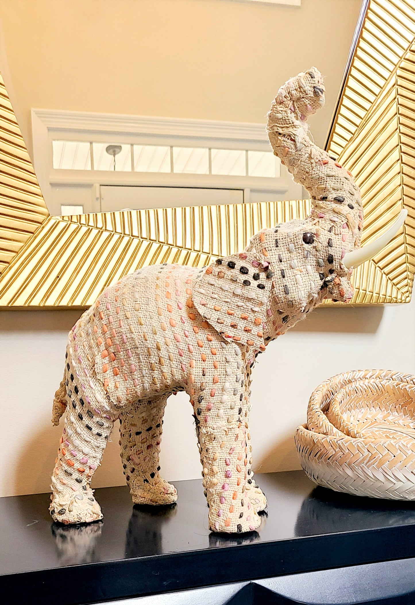 Woven Multi-Color Elephant - Large