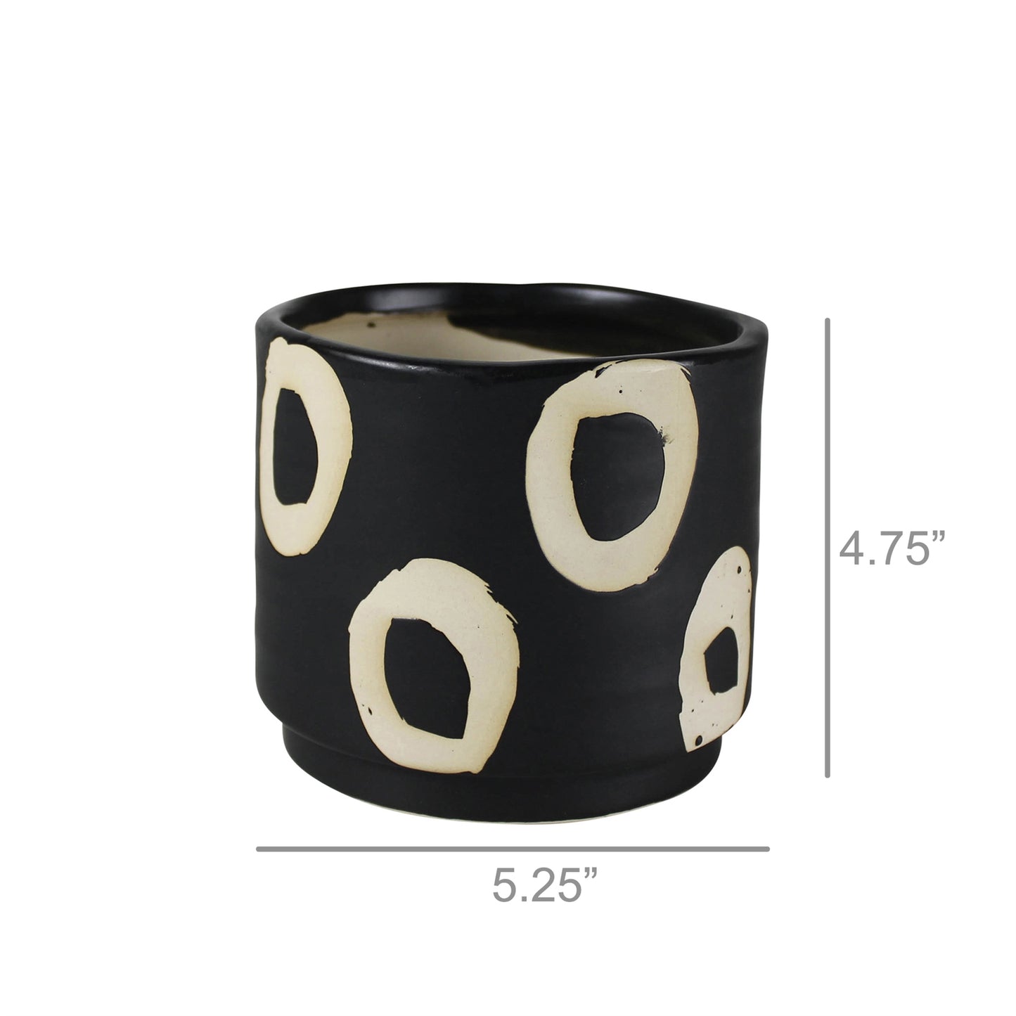 Circle of Life Vase - Black & Ivory