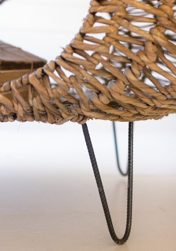 Coffee Table Made of Woven Seagrass